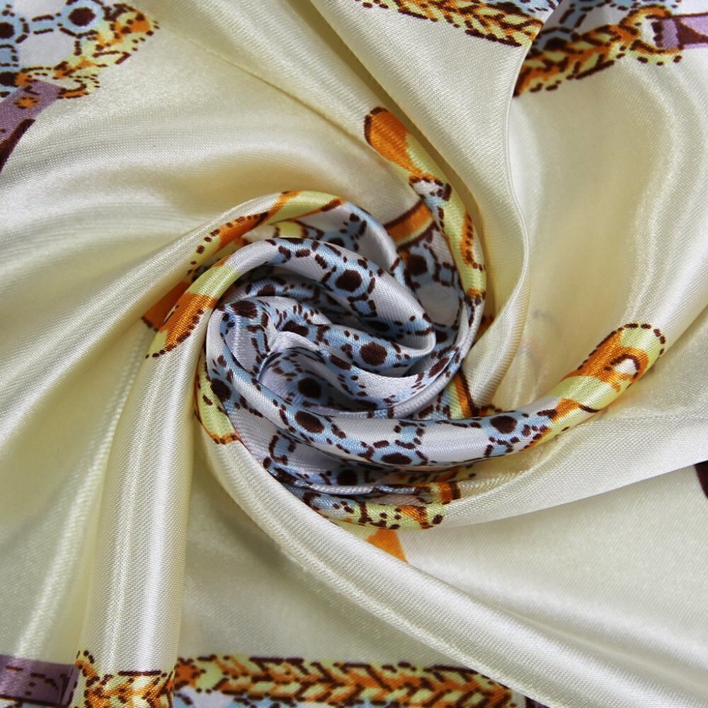 NWT WOMENS YELLOW PURPLE MULTICOLOR PATTERNED SCARF - Picture 3 of 5